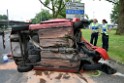 Schwerer VU Pkw Baum Koeln Deutz Messekreisel P293